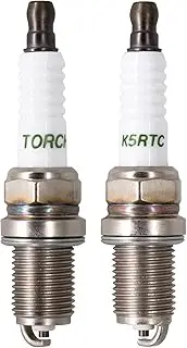 2 Pieces TORCH K5RTC Spark Plug Replacement for CHAMPION 71G RC12YC Compatible with 491055 491055S 491055T 72347GS 72347 805015 M78543, for NGK 7938/BKR5E 6 130 BCD PR5ES, for Denso K16PR-U, OEM