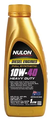 NUL-SYND10W40-1 NULON Full Synthetic Diesel 10W40 Engine Oil, Each
