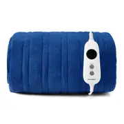 Dreamaker Coral Fleece Electric Heated Throw Blanket [130x160cm] (Classic Blue)