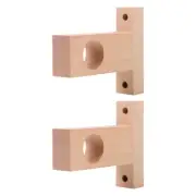 2pcs Curtain Rod Socket Closet Rod Supports Curtain Rail Brackets