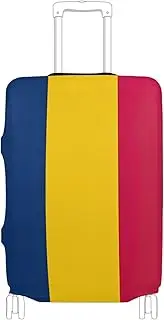 [Joisal] Canary Islands Flag Luggage Covers Tsa Approved Fit 18-32 Inch Luggage, Suitcase Accessories, chad flag, S 18-20 in
