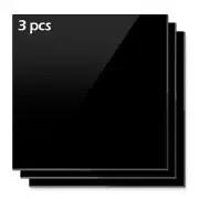 3 Pack 12" x 12" Black Acrylic Sheets 1/8" Thick 3mm Cast Acrylic Plexiglass ...