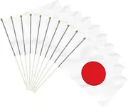 10 PCS Handheld Japan Flag,8.5×5.5 Inch Hand Held Mini Japanese Flags Banner For Indoor Outdoor Parade Waving The Tlag and Shouting
