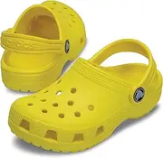 [Crocs] Classic Clogs, Lemon, 5 US Unisex Big Kid, Lemon/Lemon, 5 Big Kid