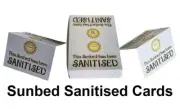 Tanning Salon Sunbed Sanatised Signs Foldable Cards Multi Packs