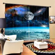 3D Universe 744 Blockout Photo Curtain Printing Curtains Drapes Fabric Window AU