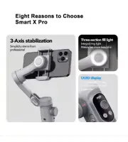 AOCHUAN Smart X Pro Handheld Smartphone Gimbal 3-Axis with Fill Light Wireless C