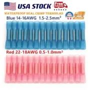 400/200X Seal Heat Shrink Crimp Butt Wire Connectors Splice Terminals Waterproof