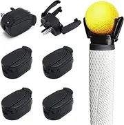 6 PCS Golf Ball Pick Up Retriever Grabber Claw Sucker Tool,Mini Foldable Plastic Claw Grabber Sucker Golf Accessories,Foldable Ball Pick Up Put On Putter Grip