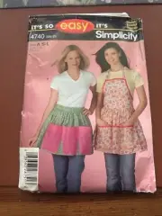 It's So Easy It's Simplicity Pattern 4740 Half and Full Aprons