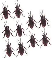MOLUCKFU Life-Like Toy Cockroaches 20pcs Artificial Roach Scary Prank Toy for Games