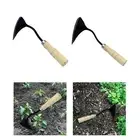 Gardening Hand Plow Hoe Garden Weed Puller with Ergonomic Wooden Handle Potato