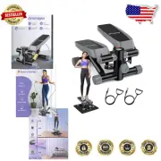 Durable Mini Stepper with 330lbs Capacity & Resistance Bands for Optimal Fitness
