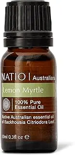 Natio Lemon Myrtle Essential Oil - 10ml, 100% Pure & Natural, Vegan Friendly, Made in Australia