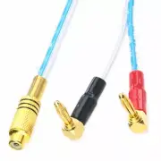 RCA phono Female B to bananas plug elbow AV Audio amplifier speaker cable 1~16FT