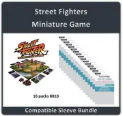"Street Fighter: The Miniatures Game" Compatible Sleeve Bundle (8810 X 16 )