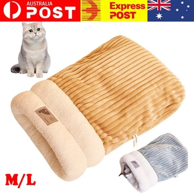 Cat Winter Sleeping Bag Best Cat Sleeping Bag - Indoor Cats Soft Plush Cat Bed