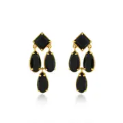 Noir Earrings - Metal Brass - Shiny Finish Jewellery in Australia