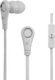 AT&T PEBM01-WHT Stereo In-Ear Earbuds with Microphone, White