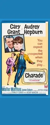 Audrey Hepburn - Charade - Movie Poster Image - Laminated Bookmark