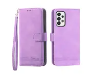 Flip Leather Wallet Case for Samsung Galaxy A73 5G - Purple