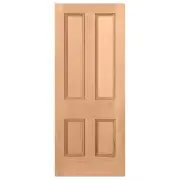 Nicholson Internal 4 Panel 82cm Door, Raw Hemlock