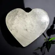 Quartz Crystal Heart with Black Rutile Inclusions (1)