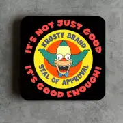 Krusty The Clown Inspired Drinks Coaster Retro Funny TV Show