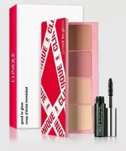 Clinique Glow To-Go 2-Pc. Makeup Set Face Palette Powder Bronzer Blush & Mascara