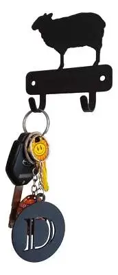 Sheep Mini Key Rack with 2 hooks 3.5 inch -Made in USA