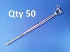50 X TURNBUCKLE FORK SWAGE 316 MARINE GRADE STAINLESS STEEL BALUSTRADE VERANDAH