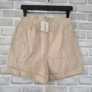 Crescent Tammy Linen Cotton Bucket Shorts Medium NEW Classic