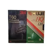 Blank Vhs Fuji HQ 120/3M T60 Professional 2 Vintage Retro 80s 90s For Vcr