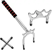 HIDOSNG Pool Cue Snooker Pool Bridge Stick Pool Table Accessories Retractable Billiards Cue Stick Bridge with 3 Pieces Removable Brass Bridge Head, Billiards Pool Cue Accessory for Pool Table（Silvery）