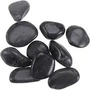 Hohopeti 10pcs Hand-painted Rocks Set for Children's Art Diy Polishing Pebbles Assorted Sizes Shapes Ready-to-paint
