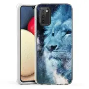 (Trippy Lion)ShockProof TPU phone case cover(Clear)for Samsung Galaxy A02S
