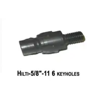 Concrete Core Bit Adapter - 5/8" Male to Hilti 6 Key Holes