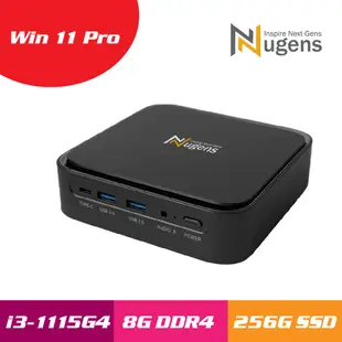 Nugens Mini PC迷你電腦/多媒體播放主機 (i3-1115G4/8G/256G SSD/Win11Pro)
