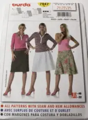 Burda 7947 Misses Skirt in 3 Styles 10-12-14-16-18-20-22 Sewing Pattern OOP