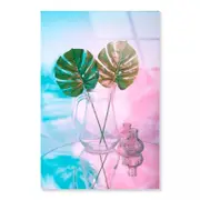 Two Green Leaves Print 100% Australian Made 100 x 150cm (Acrylic)