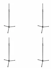 (4) On-Stage Stands MS9750 Heavy Duty Tripod Mic Stand M20 Base Make Offer!