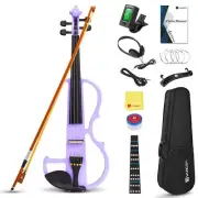 Vangoa Electric Violin 4/4 Full Size Silent Violin Set for Beginner Adults Teens