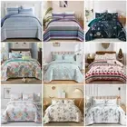 Soft Bedspread Set Coverlet Queen King Size Quilted Bed Coverlet Floral Bohemian
