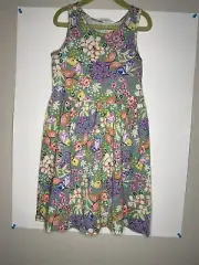 NWT H&M girls size 6-7 cotton knit dress light pink unicorn forest print