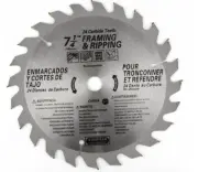 Carbide Tip Circular Saw Blade Cutting 7-1/4"x24T, 40T Tooth, ATE USA or WORKSIT