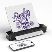 Tattoo Transfer Printer,Bluetooth Tattoo Stencil Printer,2-in-1 Portable A4 Thermal Printer,Compatible with Various Mobile Phones,2500mAh Inkless Tattoo Transfer Machine