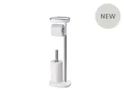 Standing Toilet Paper Holder Stainless Steel Dual Shelf Joseph Joseph EasyStore
