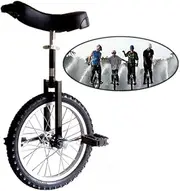 16"/18" Wheel Unicycle for Kids/Boys/Girls, Large 20"/24" Freestyle Cycle Unicycle for Adults/Big Kids/Mom/Dad, Best Birthday Gift, Black (Color : Black, Size : 20") Durable TDF