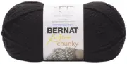 Bernat Softee Chunky Big Ball Yarn Solids-Black 161130-30040
