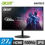 【ACER 宏碁】SA272U E 27型 IPS 2K 100HZ 超薄窄邊框螢幕【三井3C】